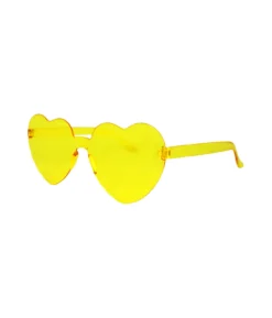 Yellow Heart Shape Glasses