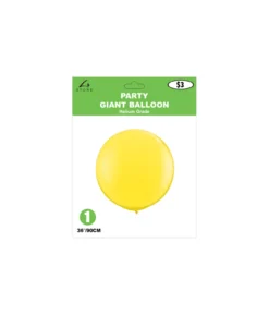 Yellow Latex Balloon 36inch 1pc