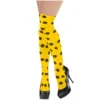 Yellow Party Stocking with Black Polka Dots