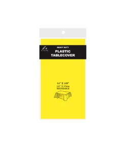 Yellow Plastic Tablecover 137x274cm
