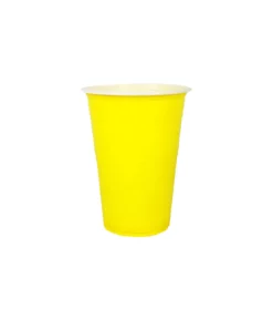 Yellow PP Plastic Cups 16oz 25pk